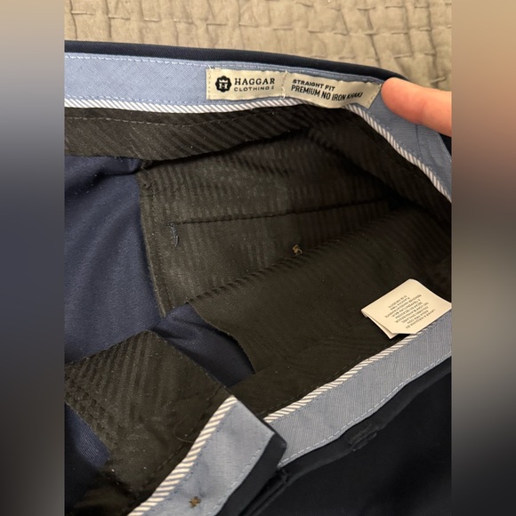 NWOT Haggar Mens Straight Fit Premium No Iron Khaki Pant - Picture 5 of 7